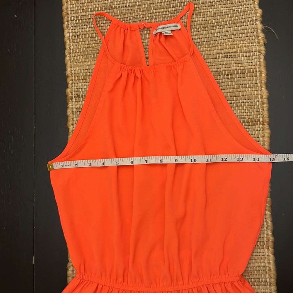 American Eagle womens halter top midi dress, gorgeous color- coral. Sz S/P - Picture 16 of 16